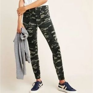 Pilcro and the Letterpress Green Camo Skinny Pants